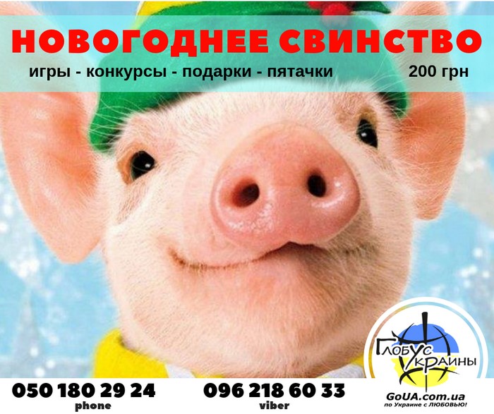 новогоднее свинство праздник запорожье глобус украины